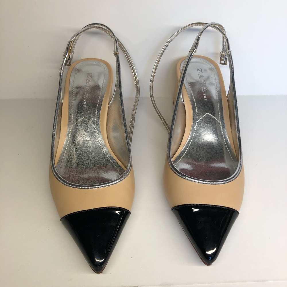 Zara Square heel color block